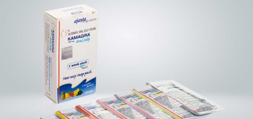 Back in stock - Kamagra Orall Jelly 100mg with 7 days - 7 flavors pack